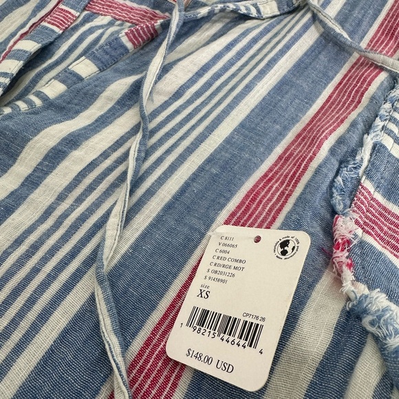 We The Free Surf Stripe Maxi Top size XS Oversized Fit NWT - Picture 9 of 11